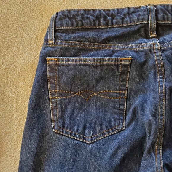 l.e.i. 90s 100% Cotton Big Flare Lowrise Denim Blue Jeans Size 7 - Picture 4 of 12